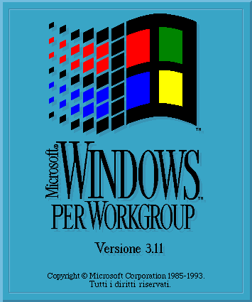 Schermata di avvio Windows for Workgroup 3.11