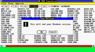 Videata di chiusura Windows 1.01