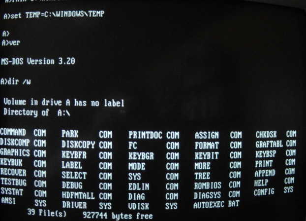Videata MS-DOS 3.20