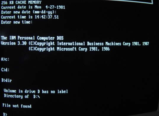 Videata PC-DOS 3.30