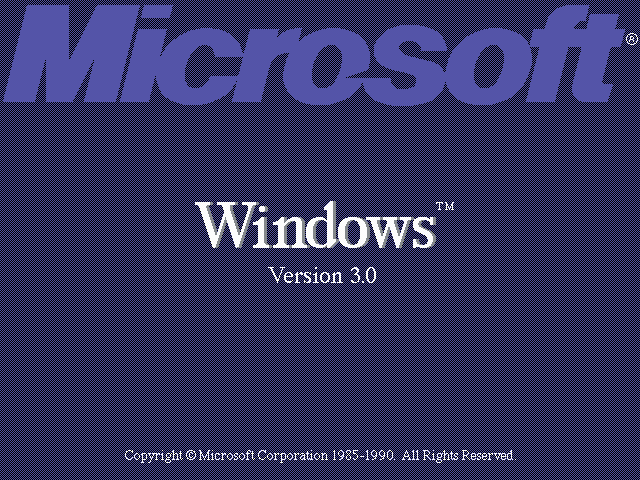 Schermata di avvio Windows 3.0
